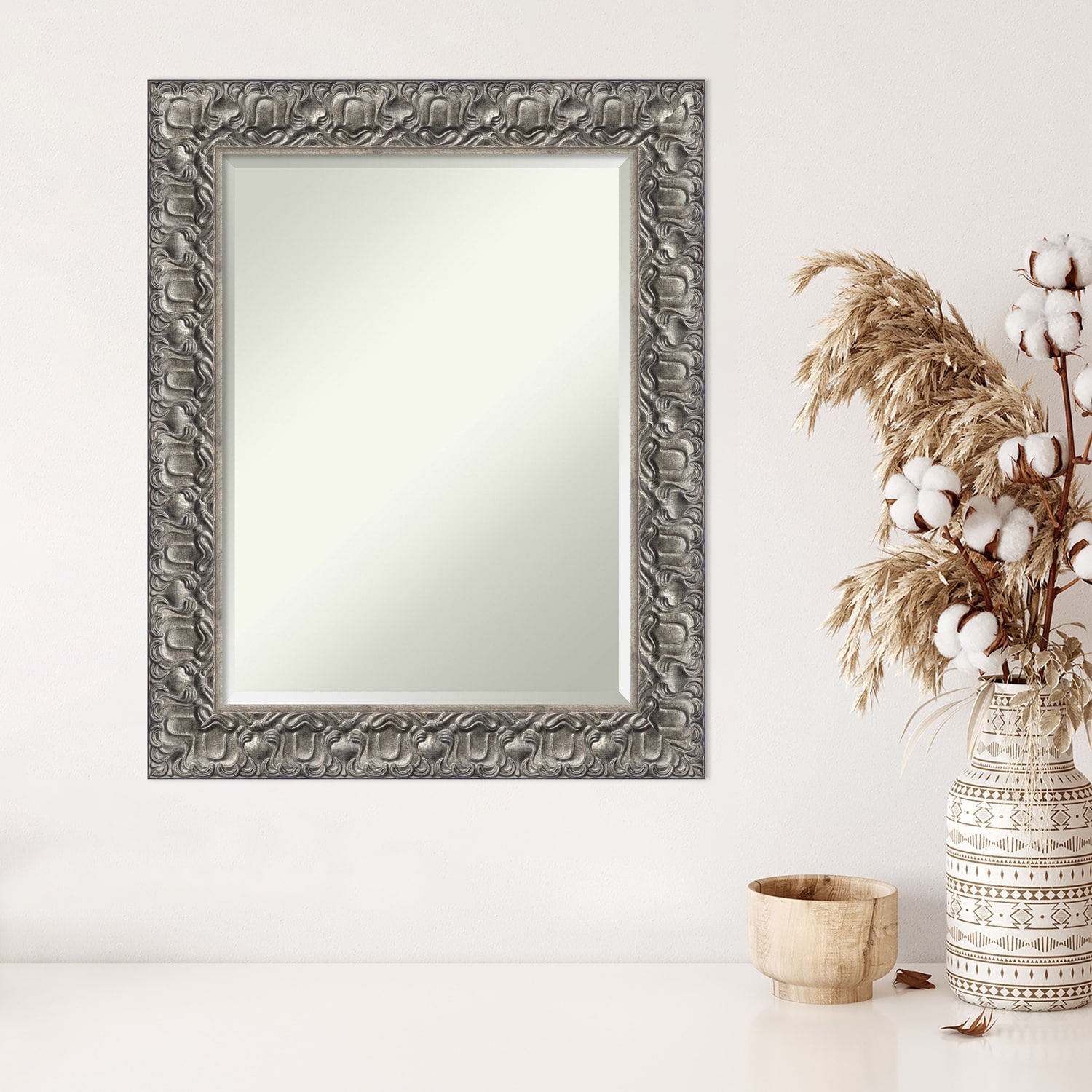 Beveled Wood Wall Mirror Silver Luxor Frame On Sale Bed Bath  Beyond  10410071