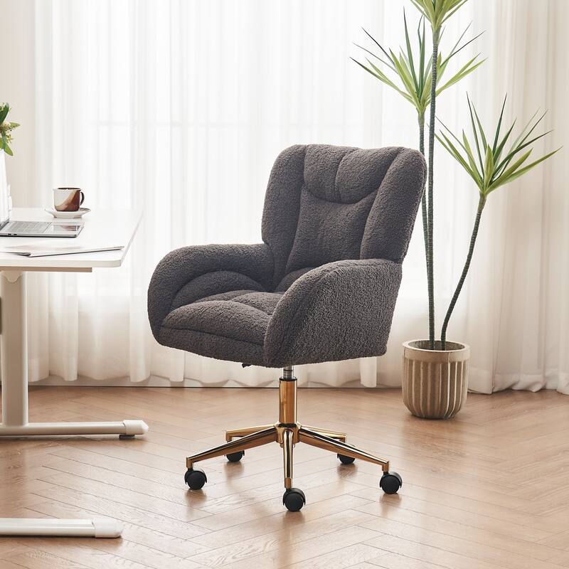 Modern Home Office Adjustable Swivel Task Desk Arm Chair with Wheels