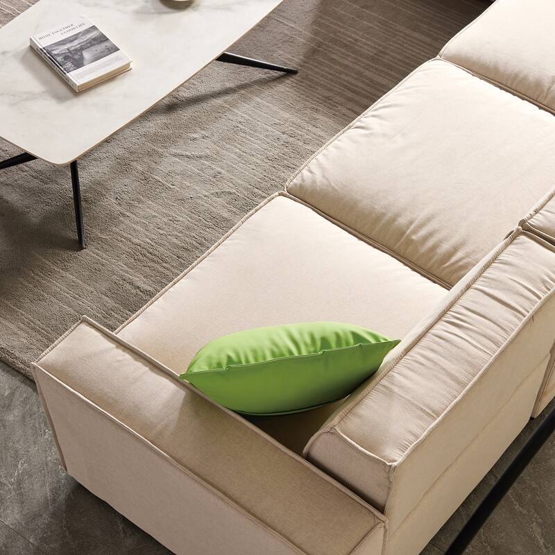 Modular Sofa with Convertible Ottoman Chaise