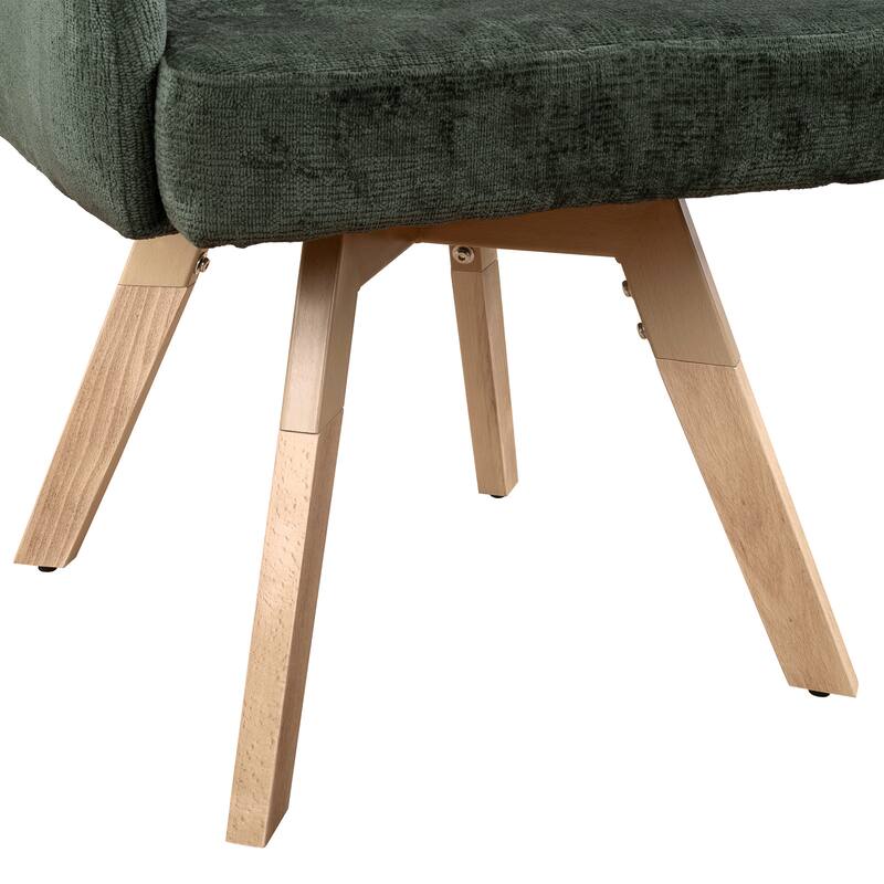 Art Leon Upholstered Dining Swivel Armchair with Tufted Back