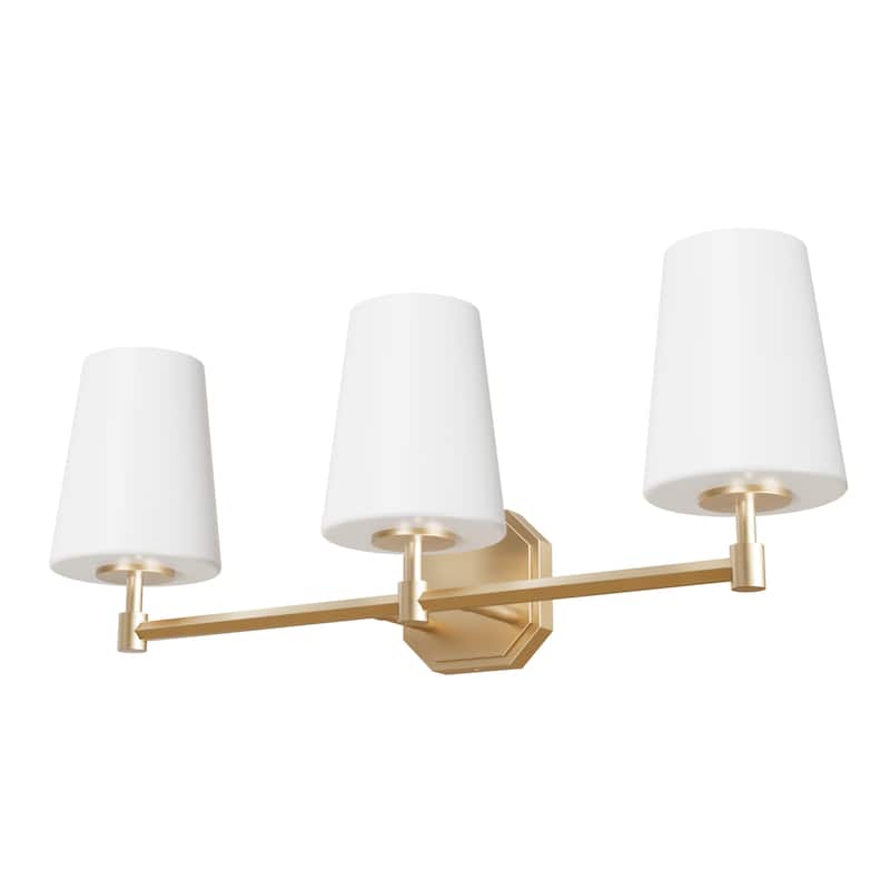 Hunter Nolita Vanity Wall Light - Bathroom - Contemporary, Transitional - White Glass Shades - Damp Rated!