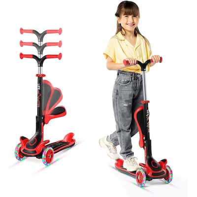 Kids Scooter – Foldable Seat – LED Wheel Lights