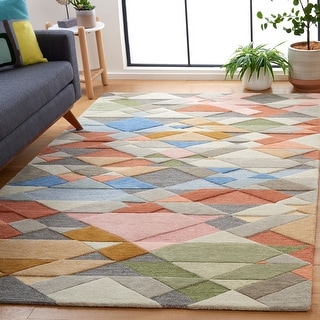 SAFAVIEH Handmade Rodeo Drive Hyrije Mid-Century Modern Wool Rug