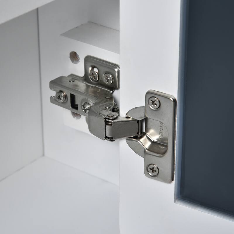 GDF-Studio - Wendell Modern Wall-Mounted Bathroom Medicine Cabinet with Mirror, Soft-Close Hinges & Adjustable Shelves