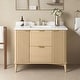 preview thumbnail 164 of 168, Gabi Bathroom Vanity with White Engineered Stone Top 42" - Rustic Ash