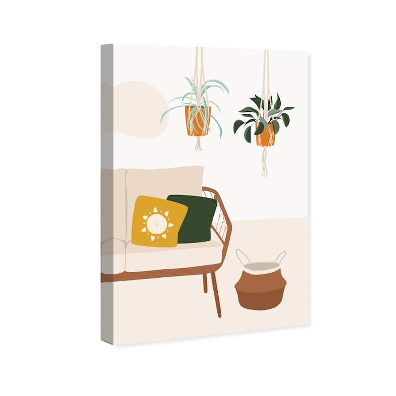 Wynwood Studio Canvas Floral and Botanical Boho Living White and Modern & Contemporary Wall Art Canvas Print
