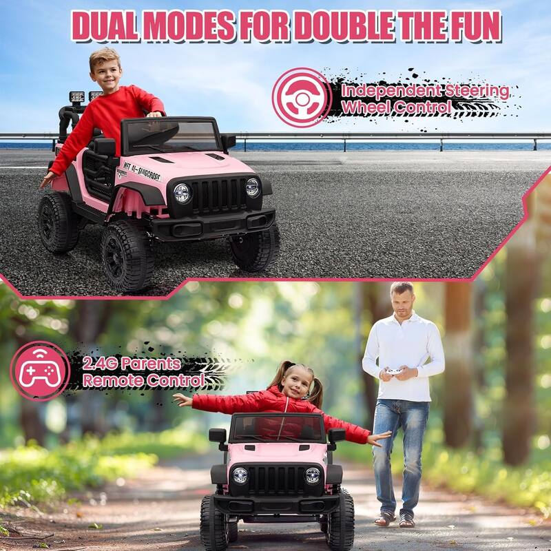 12V Ride On Truck Car, Electric Car for Kids with Remote Control
