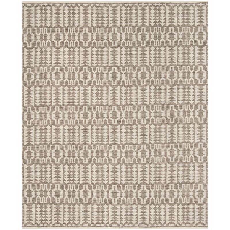 SAFAVIEH Handmade Flatweave Kilim Meine Wool Rug - 8' x 10' - Ivory/Grey