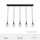 preview thumbnail 12 of 12, Hunter Maple Park 5 Light Linear Cluster Ceiling Light - Kitchen Island, Dining room, Modern Farmhouse, Contemporary - 42"