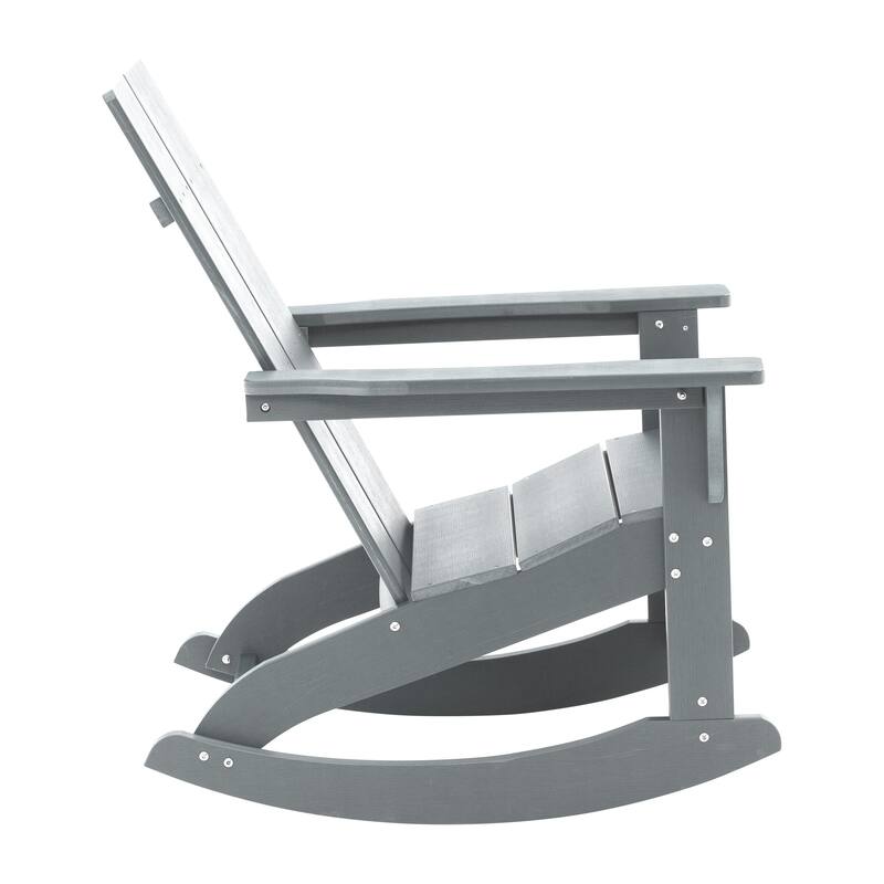 Indoor/Outdoor modern 2-Slat Adirondack Poly Resin Rockers - Set of 2