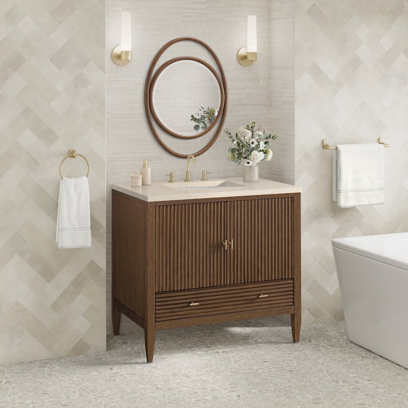 James Martin Vanities 485-V36-3EMR Myrrin 36" Single Basin Wood Vanity