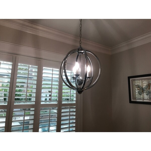 Dermid Chrome 3-Light Round Pendant 