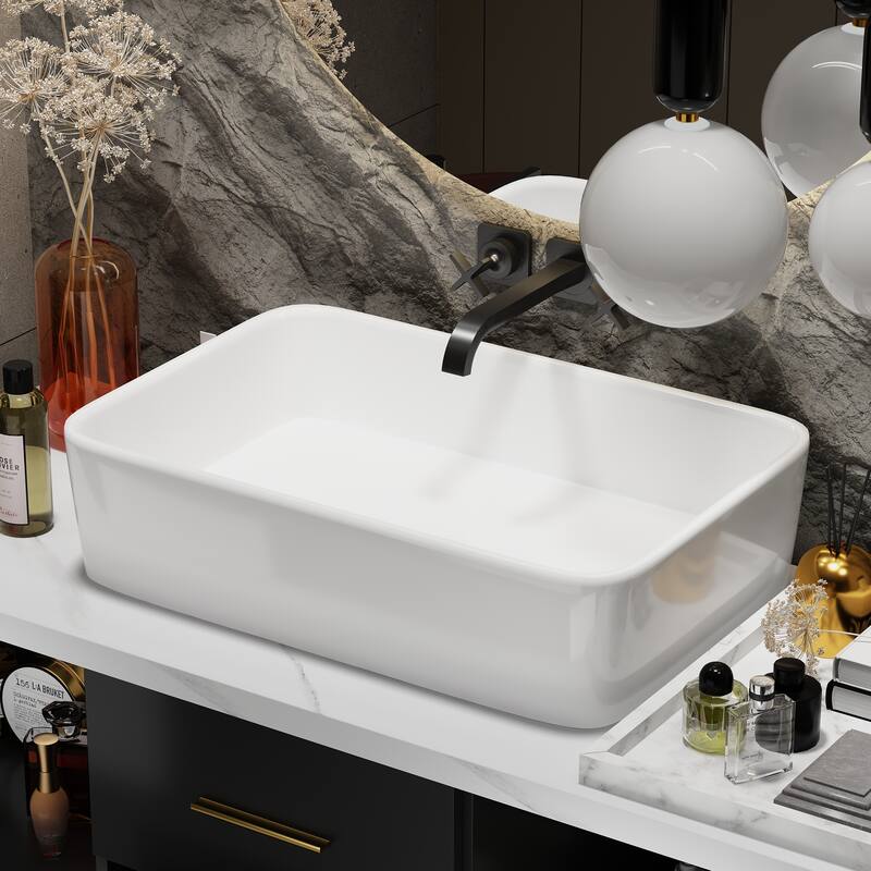 47.2" Stylish & Spacious: Modern Black Bathroom Vanity Set