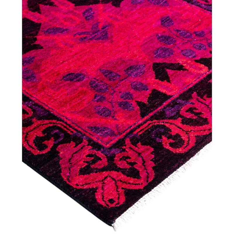 Overdyed One-of-a-Kind Hand-Knotted Area Rug - Multi - 2' 7" x 6' 2"