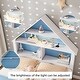 preview thumbnail 3 of 15, Solid Wood Frame Twin Size Platform Beds withHouse-Shaped Bookcase and Led Light