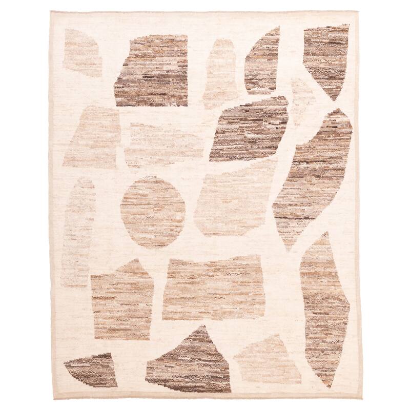 ECARPETGALLERY Hand-knotted Pak Finest Marrakesh Ivory Wool Rug - 8'0 x 9'9