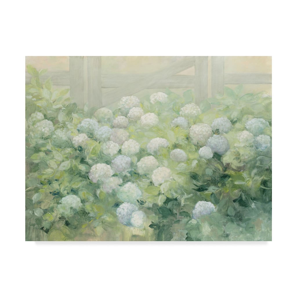 Julia Purinton 'Hydrangea Lane Flowers' Canvas Art