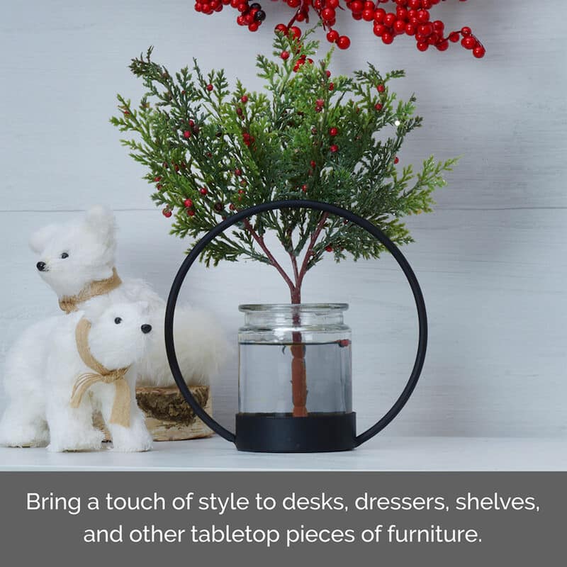 Elements Glass and Metal Holder, 7 Inch