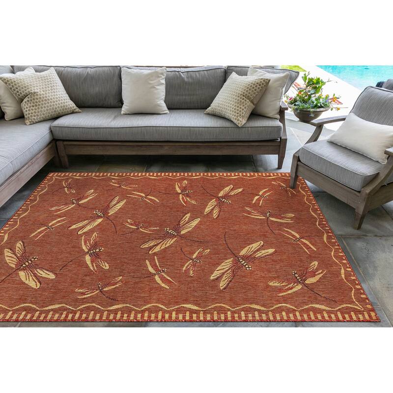 Liora Manne Carmel Dragonfly Indoor/Outdoor Rug