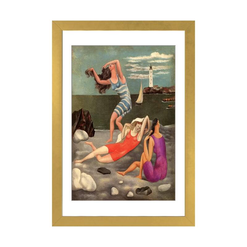 iCanvas "The Bathers" by Pablo Picasso - Gold - 24x16x1