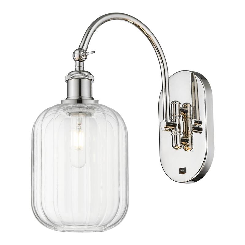 Innovations Lighting Endless Possibilities Ballston - Preston - 1 Light 7" Jar Shade Swiveling Sconce - Clear/Polished Nickel