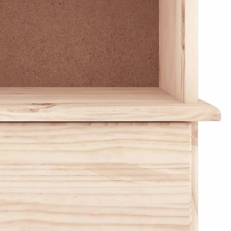 vidaXL Bookcase with Drawers ALTA 23.6"x13.8"x55.9" Solid Wood Pine