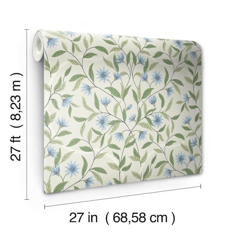 Norwalk Jasmine 27 in. x 27 ft. = 60.75 sq. ft Wallpaper Roll
