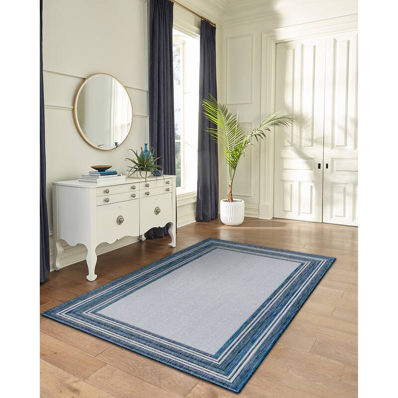 Liora Manne Carmel Multi Border Indoor/ Outdoor Area Rug
