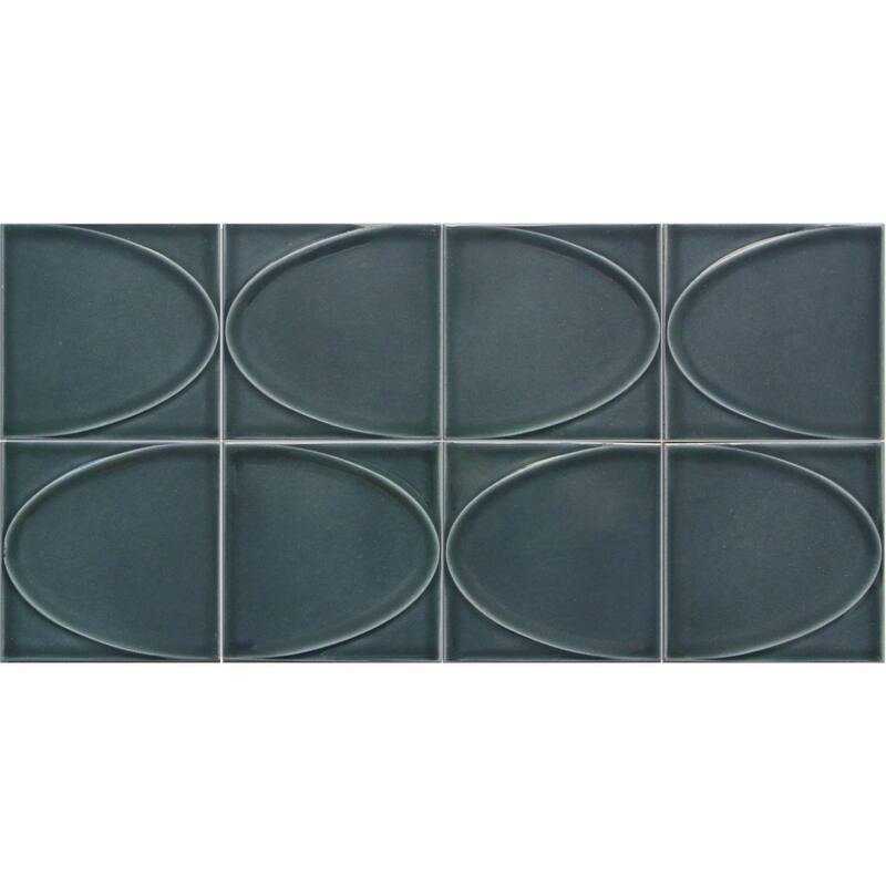 Emser Tile Mizu - 8" x 16" Square Mosaic Wall Tile - Glossy Tile
