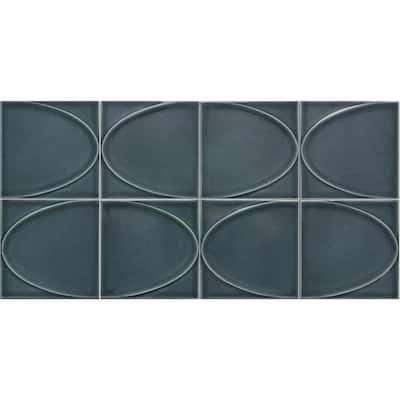 Emser Tile Mizu - 8" x 16" Square Mosaic Wall Tile - Glossy Tile
