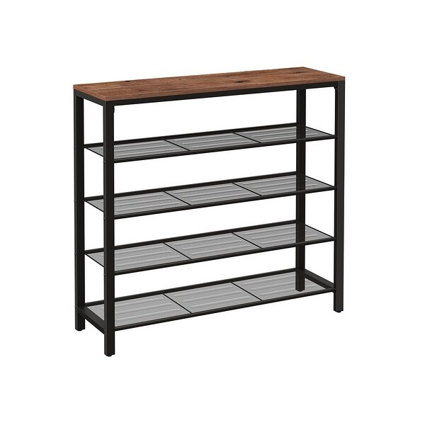 Black mesh outlet shoe rack