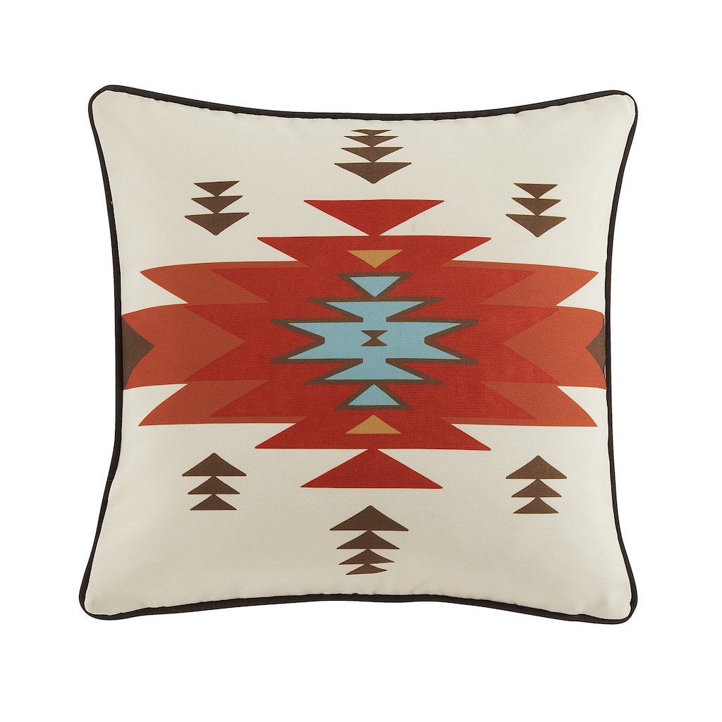 Paseo Road by HiEnd Accents Del Sol Aztec Design Pillow, 20"x20" - 20x20