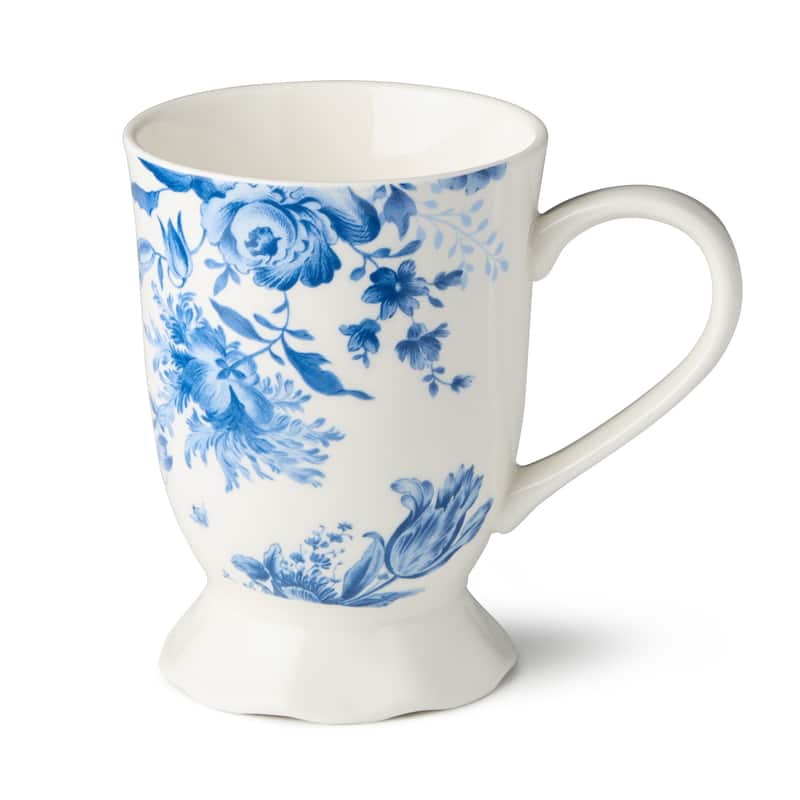 Certified International Gabrielle Blue 16 oz. Mugs, Set of 6 Assorted Designs