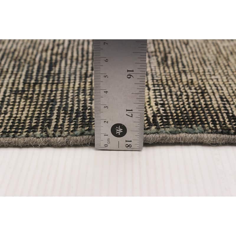ECARPETGALLERY Hand-knotted Color Transition Black Wool Rug - 9'5 x 12'9