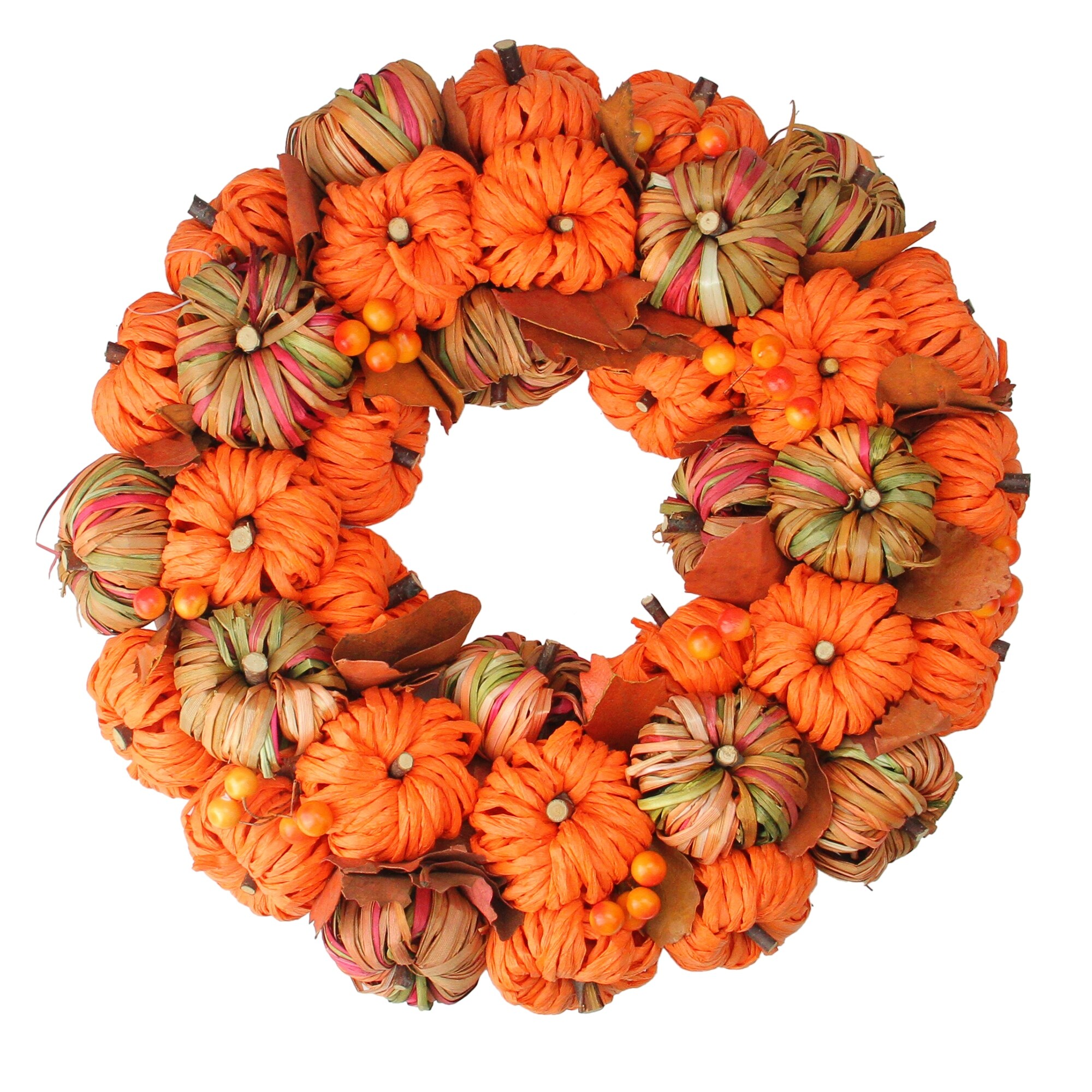 Autumn Halloween Decorations Artificial Pumpkin and Berry Autumn Wreath 30cm