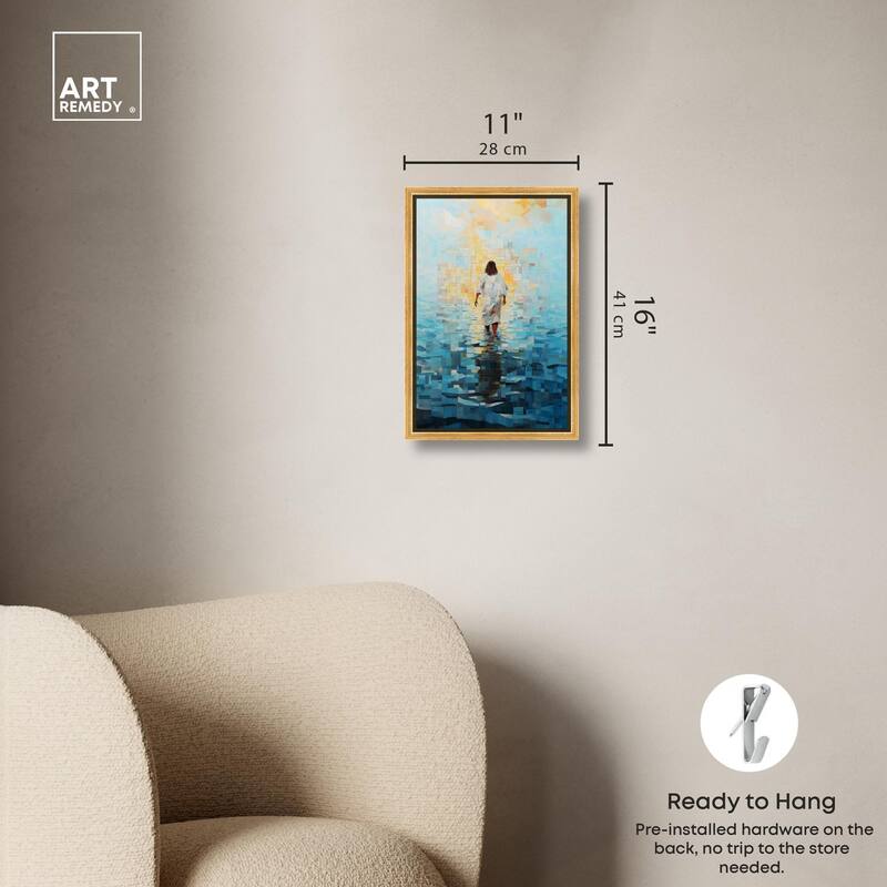 Water Walker Mosaic II Canvas by Art Remedy