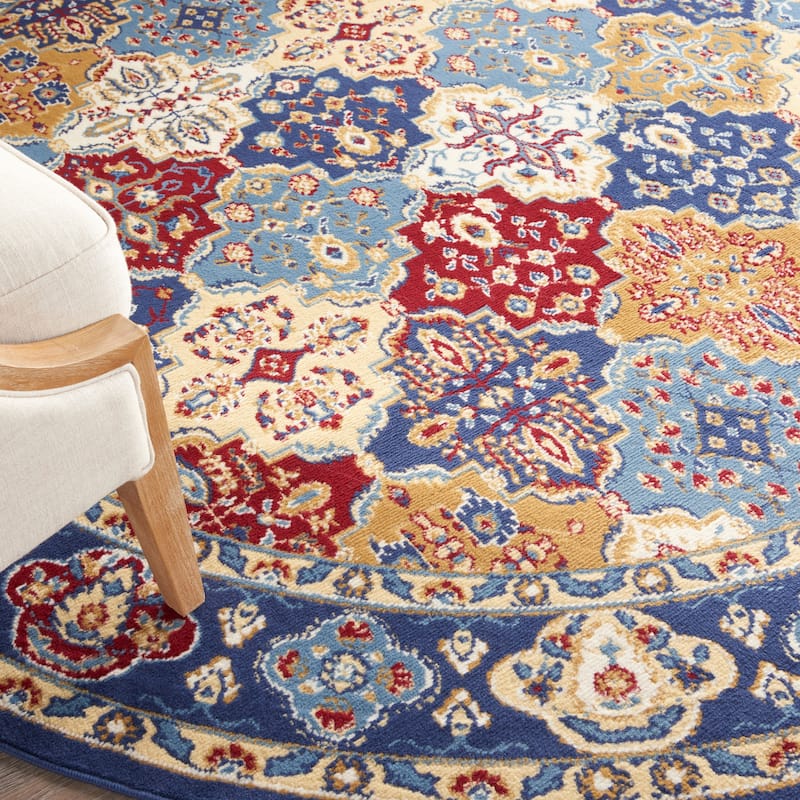 Nourison Grafix Vintage Boho Persian Border Area Rug