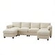 preview thumbnail 46 of 96, Modern Couduroy Modular Sectional Sofa Couch with Ottoman for Living Room