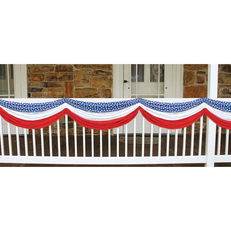5.8' Blue and Red Stars Stripes Bunting St. Patrick Decor