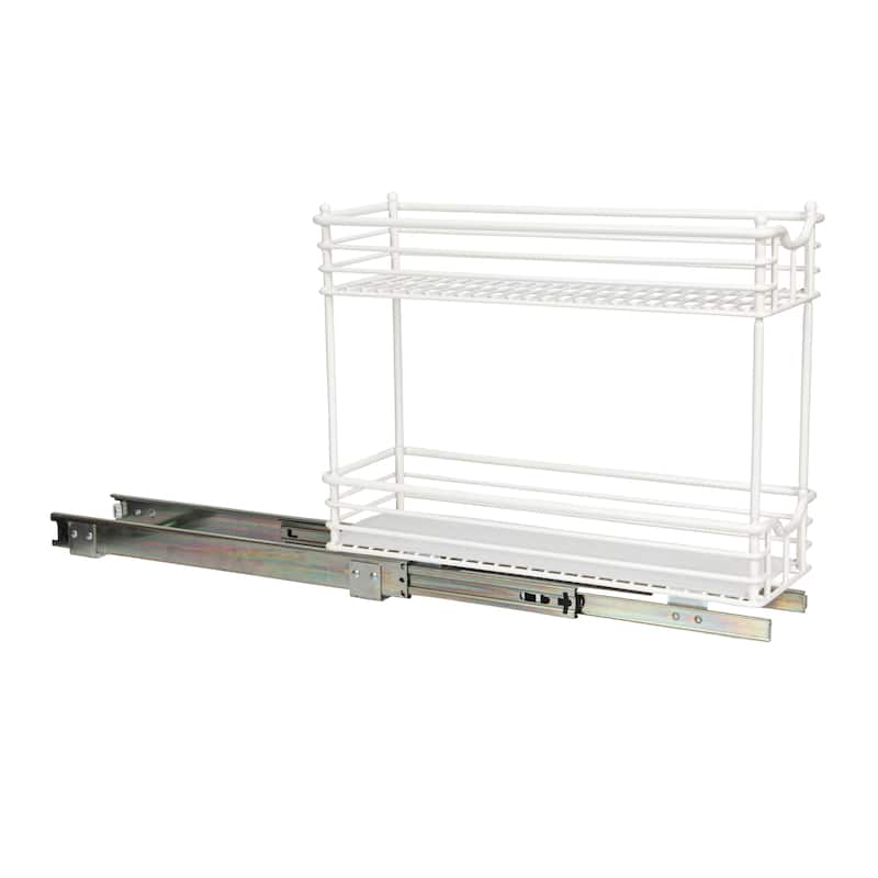 Household Essentials Narrow Two Sliding Cabinet Organizer
