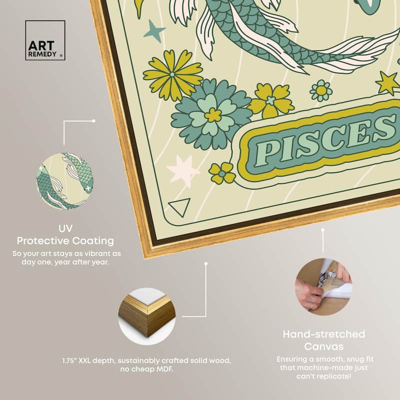 Pisces Stars Card Canvas by Art Remedy