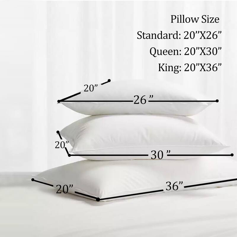 Highland Feather 725 Loft Canadian Hutterite Goose Down Pillow 700 TC Cotton Casing