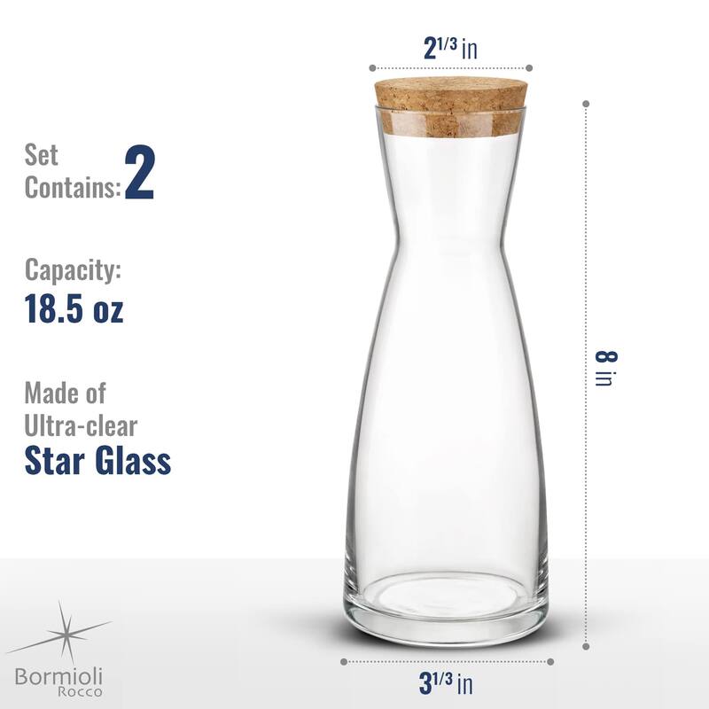 Bormioli Rocco Ypsilon Carafe with Cork Top Set
