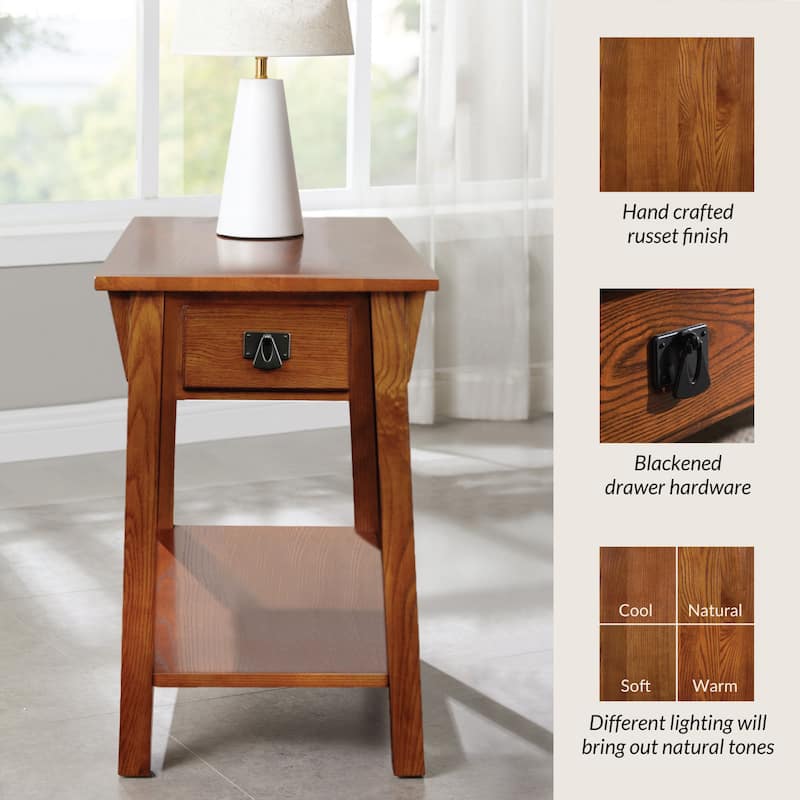 Leick Home Mission End Table with Drawer