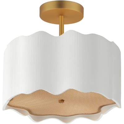 Studio M SM73880 Curtain Call 3 Light 14" Wide LED Semi-flush Drum