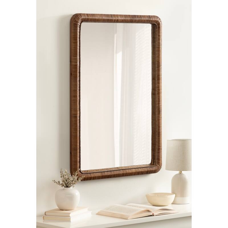 Kate and Laurel Rahfy Beaded Rectangle Framed Mirror - 24x36