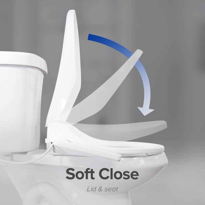 SmartBidet Electric Bidet Seat for Elongated Toilets - White