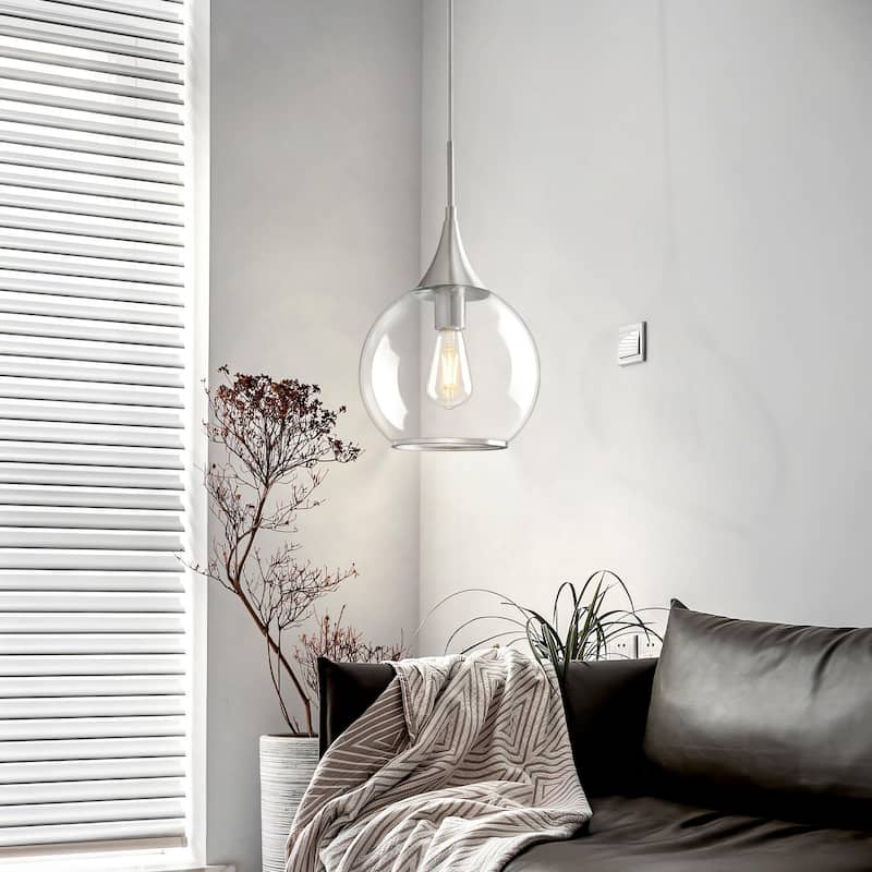Modern Pendant Light Fixture Dimmable Kitchen Island Hanging Ceiling Lights with Glass Shade