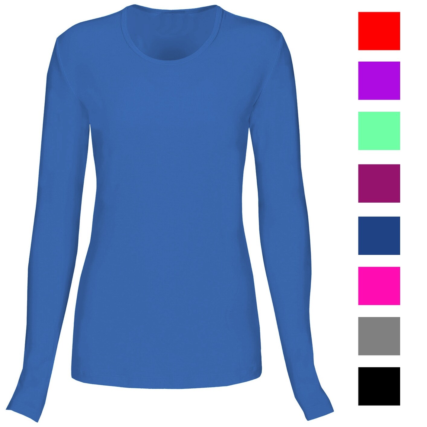 Shop T Flex Womens Comfort Long Sleeve T Shirt Underscrub Tee Layering Shirt Uniform Overstock 21706735