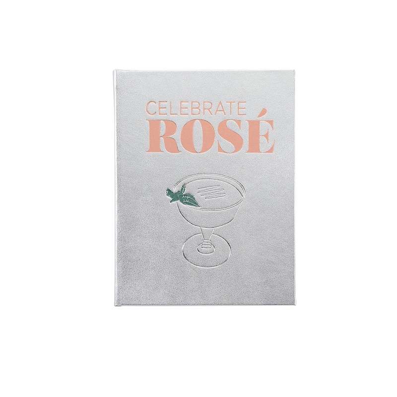 Graphic Image Celebrate Rose Coffee Table Book, Leather, Silver
